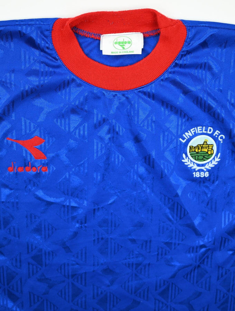 Maillot Linfield FC Domicile Diadora 1995-96 vintage - collector