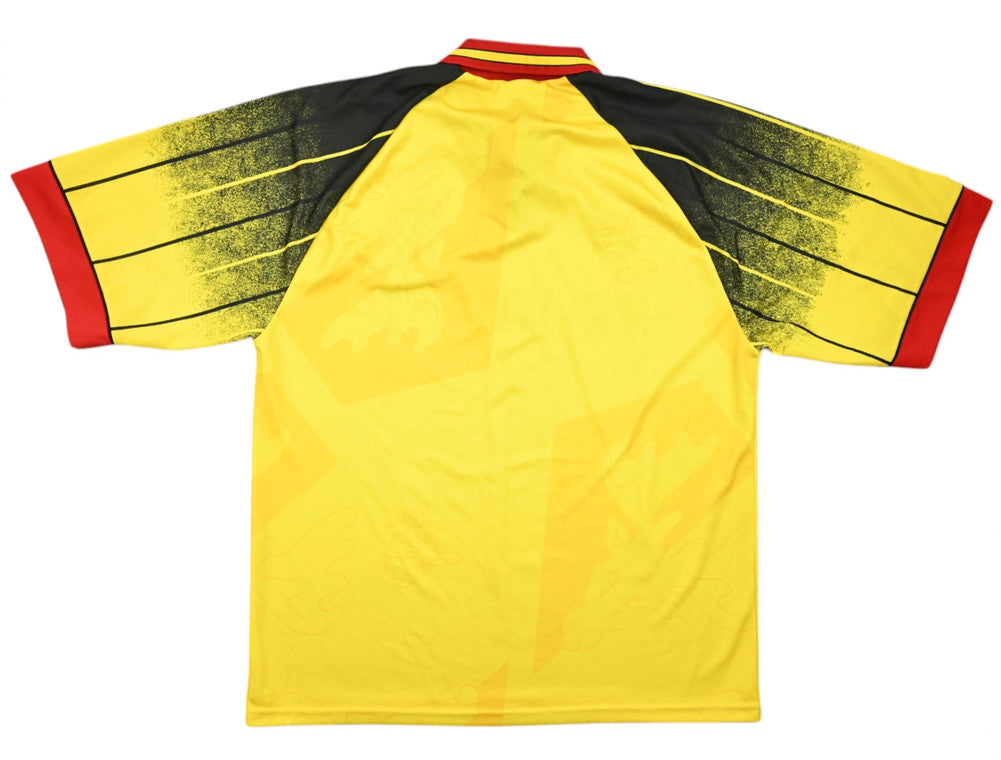Maillot Watford 1995-96 Mizuno Domicile Vintage Blaupunkt