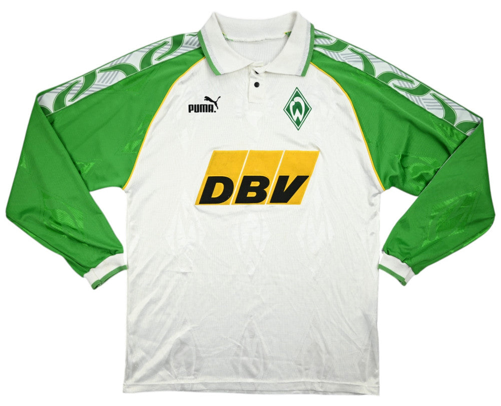 Maillot Werder Bremen Extérieur Puma 1995-96 Manches Longues Vintage