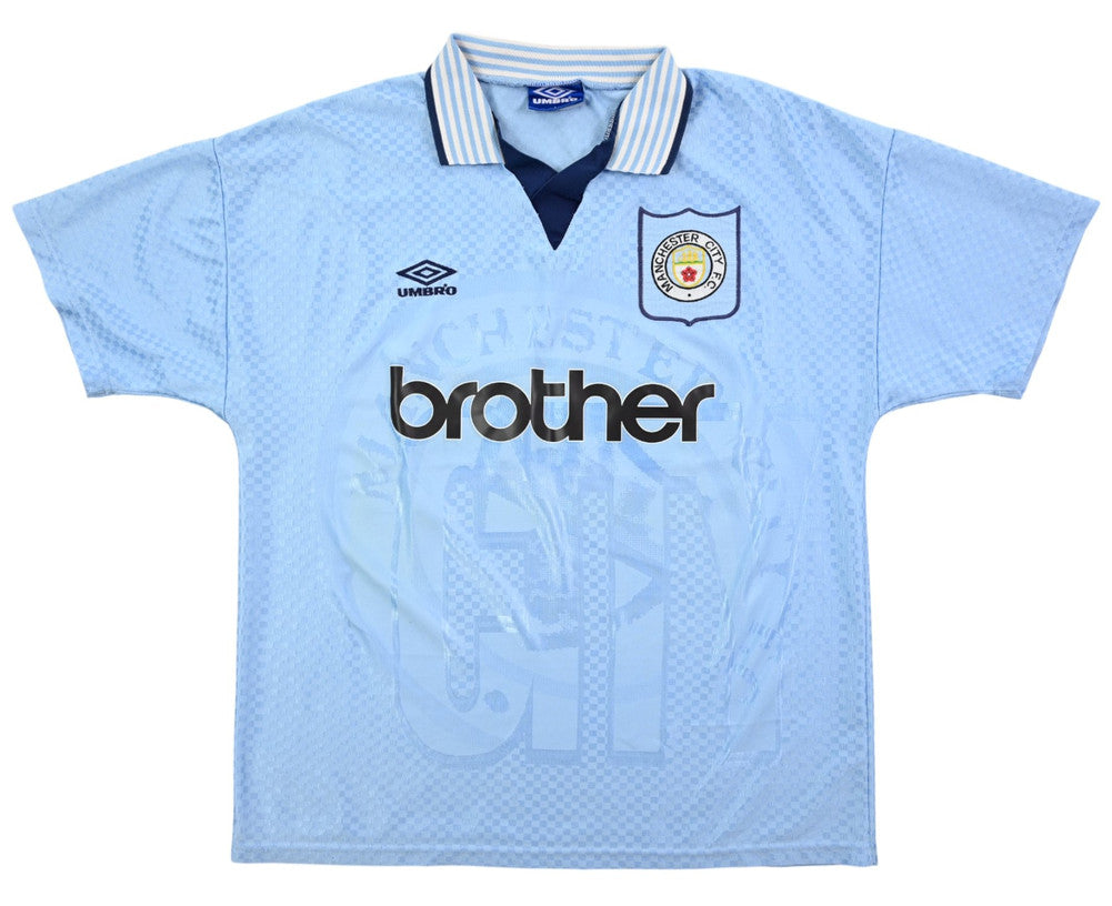 Maillot Manchester City 1995-97 Domicile Umbro Brother vintage