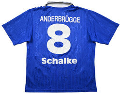 Maillot Schalke 04 1996-97 Adidas Domicile Anderbrugge vintage