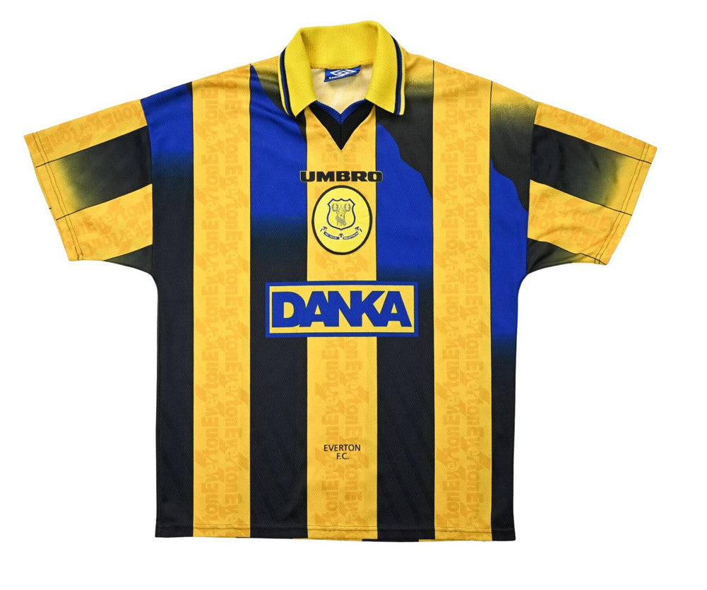 Maillot Everton 1996-98 Umbro Domicile Vintage DANKA Youth XL