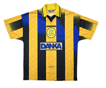 Maillot Everton 1996-98 Umbro Domicile Vintage DANKA Youth XL