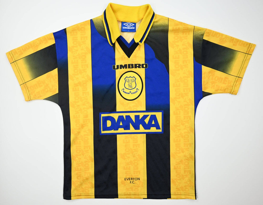 Maillot Everton 1996-98 Umbro Domicile Vintage DANKA Youth XL