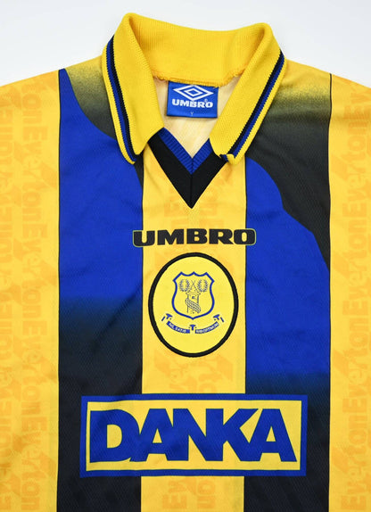 Maillot Everton 1996-98 Umbro Domicile Vintage DANKA Youth XL