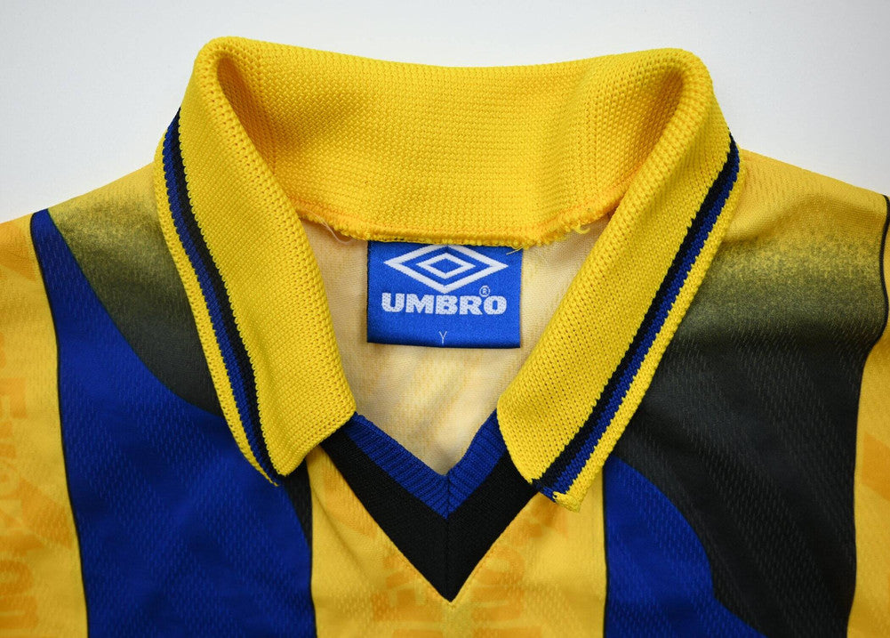 Maillot Everton 1996-98 Umbro Domicile Vintage DANKA Youth XL
