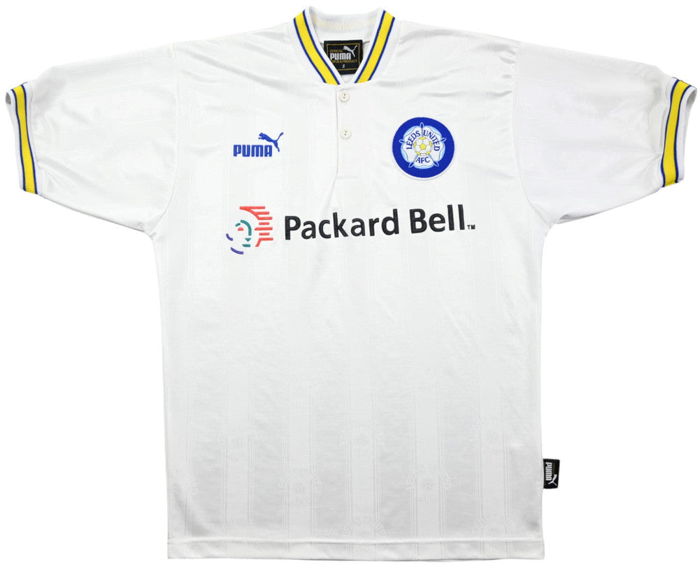 Maillot Leeds United Domicile 1996-98 Puma Packard Bell vintage