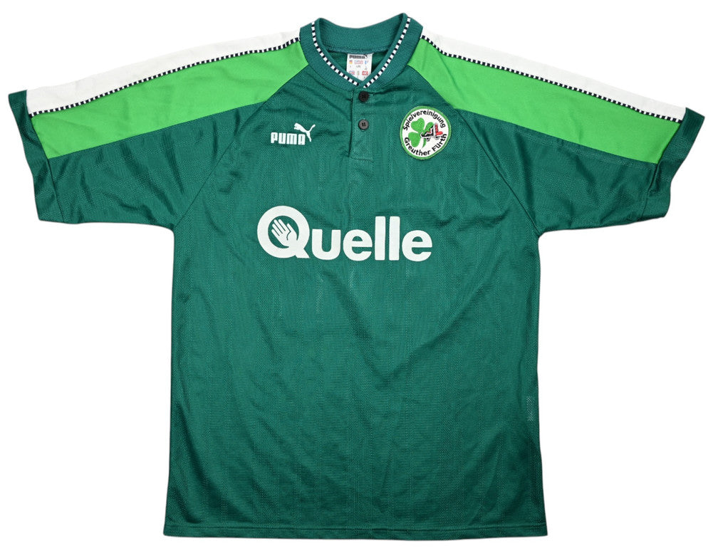 Maillot Greuther Fürth 1997-98 Domicile Puma QUELLE vintage