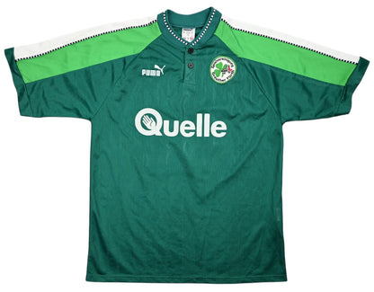 Maillot Greuther Fürth 1997-98 Domicile Puma QUELLE vintage