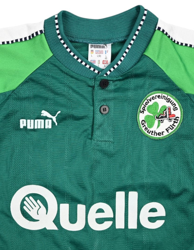 Maillot Greuther Fürth 1997-98 Domicile Puma QUELLE vintage