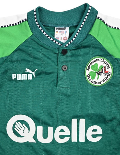 Maillot Greuther Fürth 1997-98 Domicile Puma QUELLE vintage