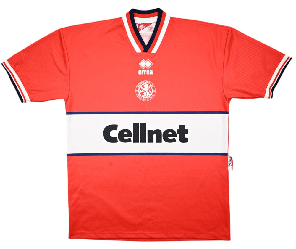 Maillot Middlesbrough 1997-98 Domicile Errea Vintage | Cellnet