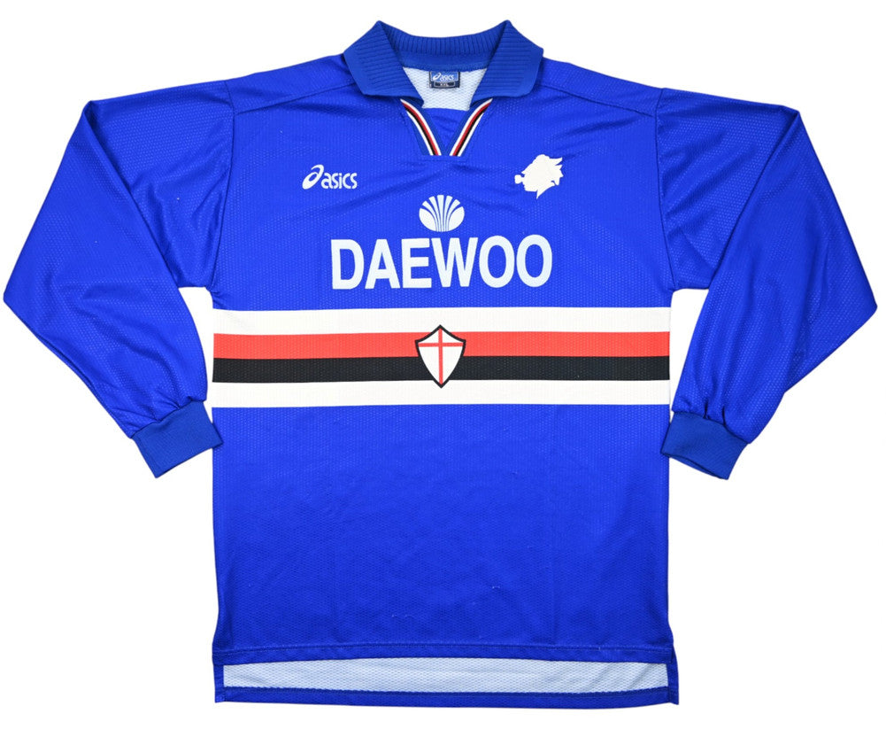 Maillot Sampdoria 1997-98 Asics Domicile Vintage #16 Manches Longues
