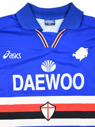Maillot Sampdoria 1997-98 Asics Domicile Vintage #16 Manches Longues