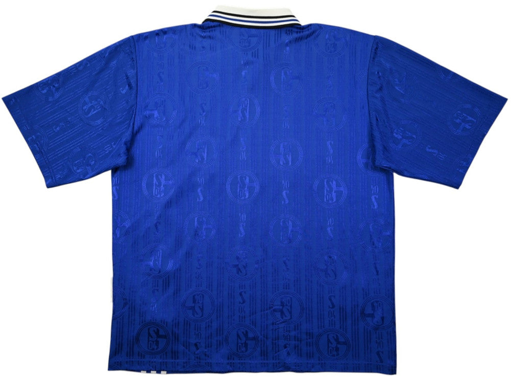 Maillot Schalke 04 1997-98 Adidas Domicile Vintage — Taille L