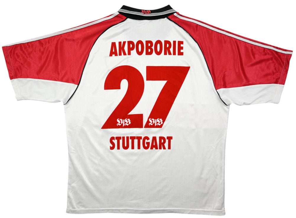 Maillot VFB Stuttgart 1997-98 Adidas Domicile Akpoborie Vintage