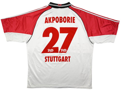 Maillot VFB Stuttgart 1997-98 Adidas Domicile Akpoborie Vintage