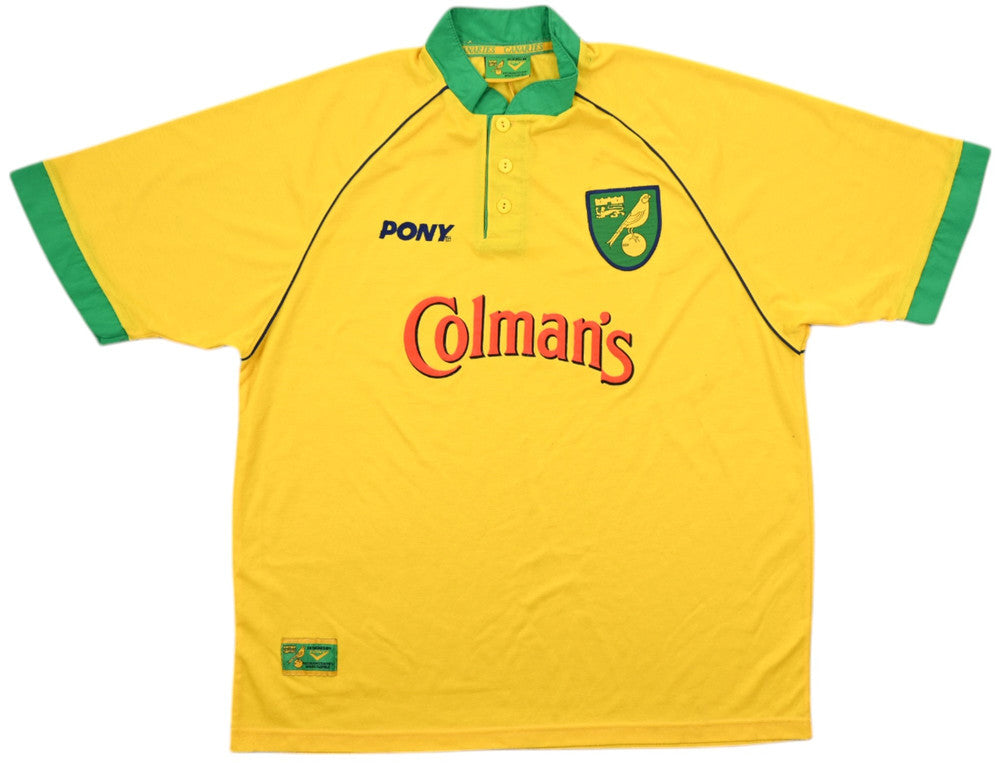Maillot Norwich City Domicile 1997-99 Pony Vintage Colman's