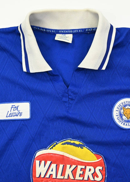 Maillot Leicester City Domicile 1998-2000 Fox Leisure Walkers vintage