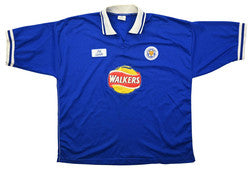 Maillot Leicester City Domicile 1998-2000 Fox Leisure Walkers vintage