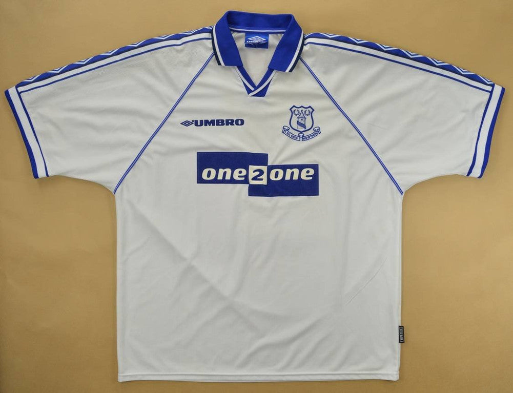 Maillot Everton Extérieur 1998-99 Umbro ONE2ONE vintage XL
