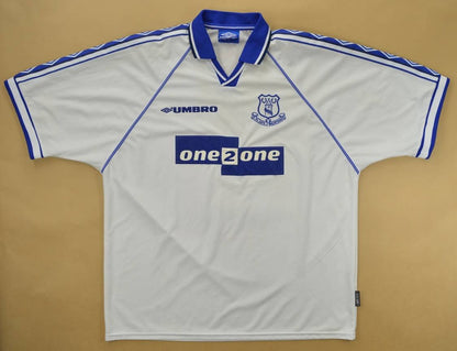 Maillot Everton Extérieur 1998-99 Umbro ONE2ONE vintage XL