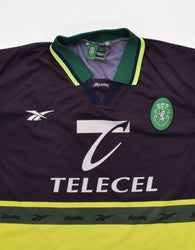 Maillot Sporting CP Extérieur Reebok 1998-99 Vintage Telecel