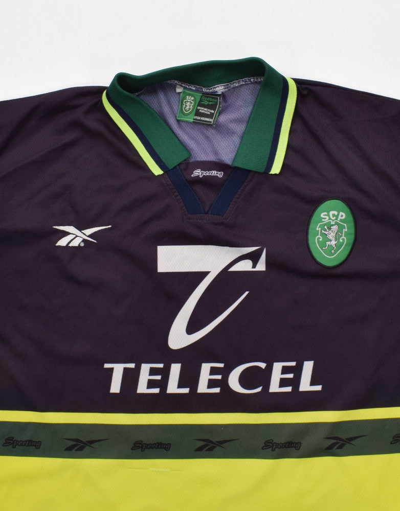 Maillot Sporting CP Extérieur Reebok 1998-99 Vintage Telecel