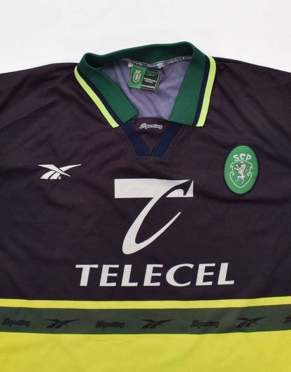 Maillot Sporting CP Extérieur Reebok 1998-99 Vintage Telecel