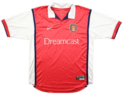 Maillot Arsenal 1999-2000 Nike Domicile Dreamcast Vintage