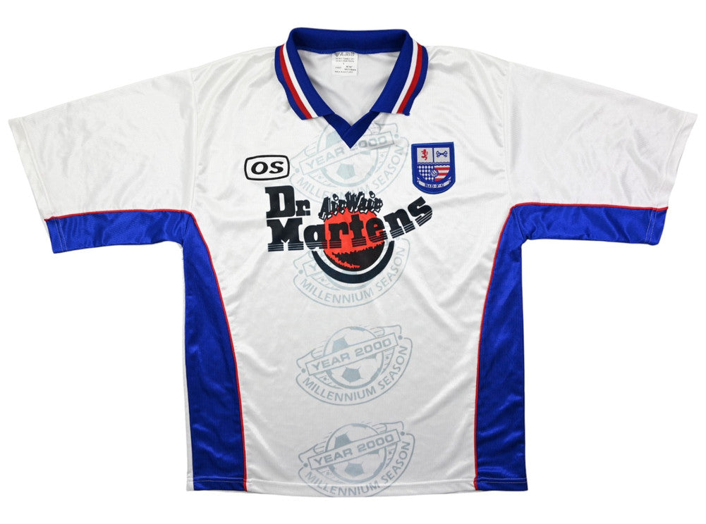 Maillot Rushden & Diamonds 1999-2000 Domicile Dr Martens vintage
