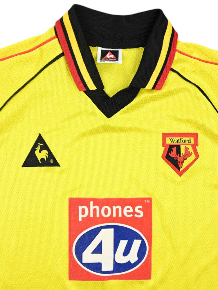 Maillot Watford 1999-2001 Domicile Le Coq Sportif vintage XL