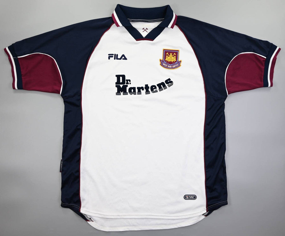 Maillot West Ham Fila Domicile 1999-2001 Dr Martens vintage 3XL