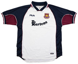 Maillot West Ham Fila Domicile 1999-2001 Dr Martens vintage 3XL