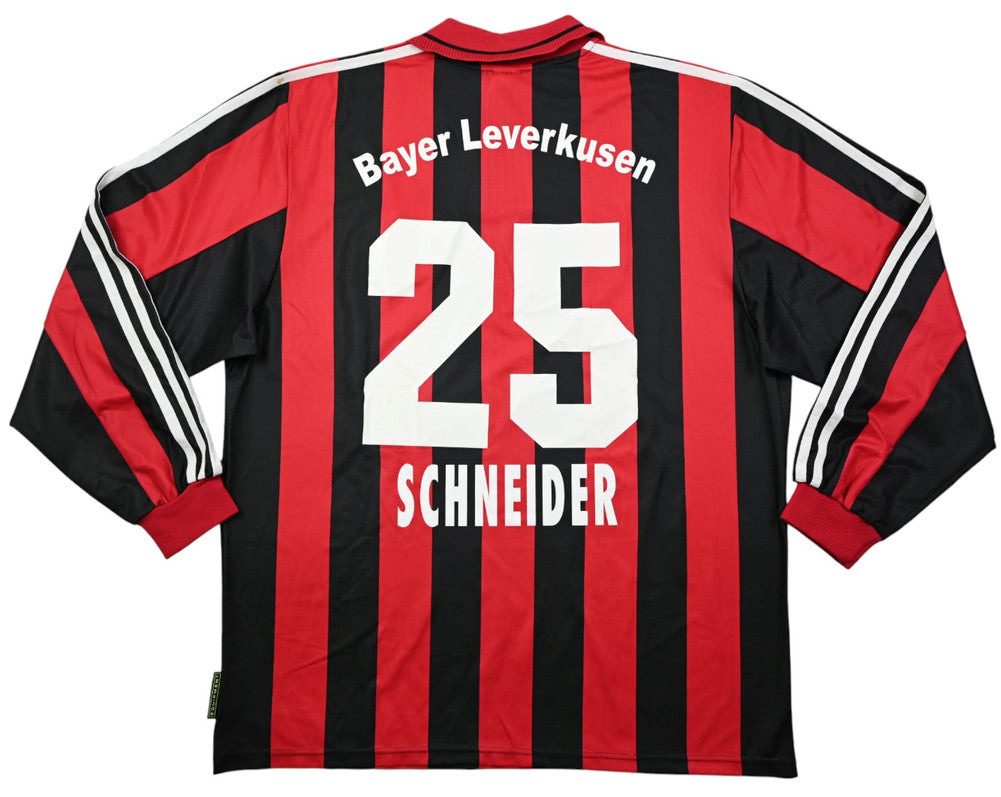 Maillot Bayer Leverkusen 2000-01 Adidas Schneider Vintage