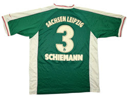 Maillot Sachsen Leipzig 2000-01 Domicile Fan World vintage Schiemann
