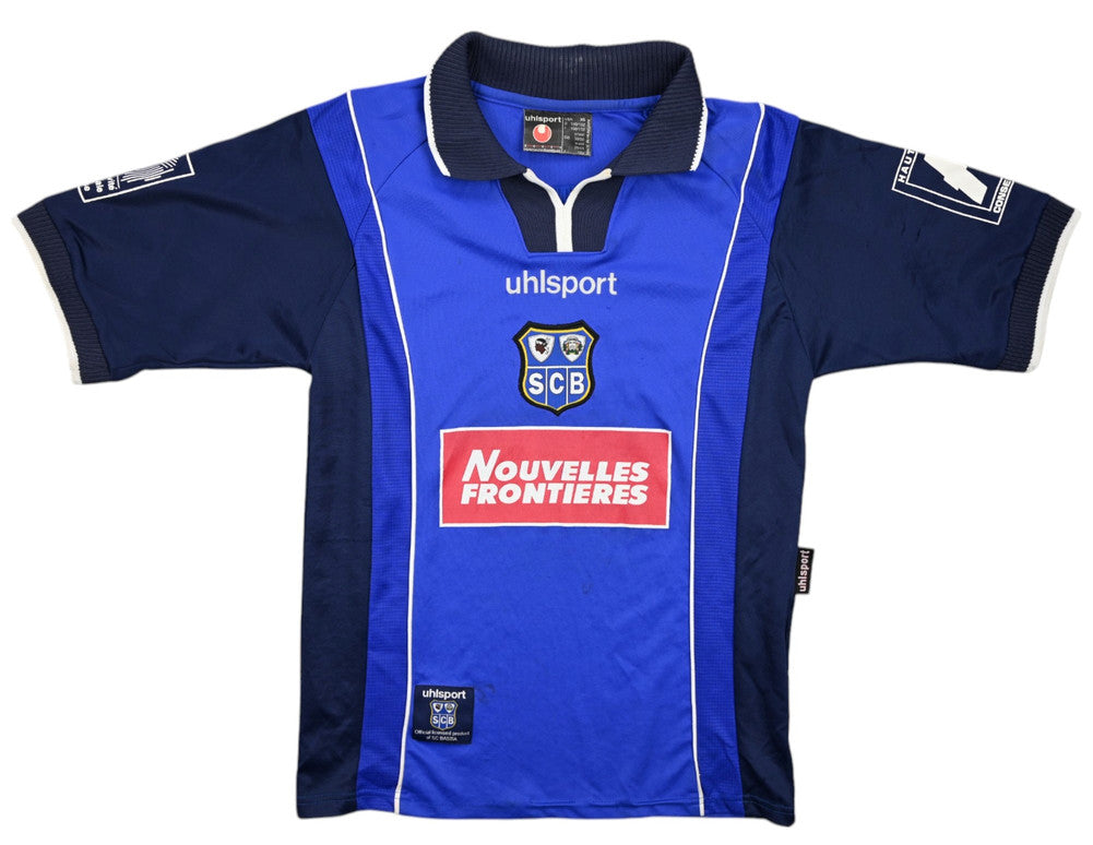 Maillot SC Bastia 2000-01 Domicile Uhlsport Nouvelles Frontières vintage