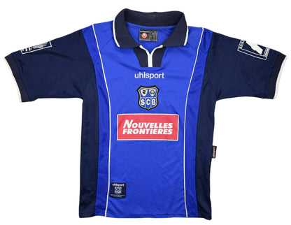 Maillot SC Bastia 2000-01 Domicile Uhlsport Nouvelles Frontières vintage