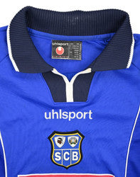Maillot SC Bastia 2000-01 Domicile Uhlsport Nouvelles Frontières vintage