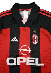 Maillot AC Milan Domicile 2000-02 Adidas vintage Opel