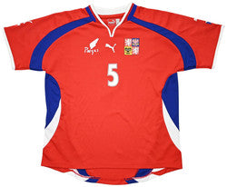 Maillot République Tchèque Domicile Puma 2000-02 Novotný vintage