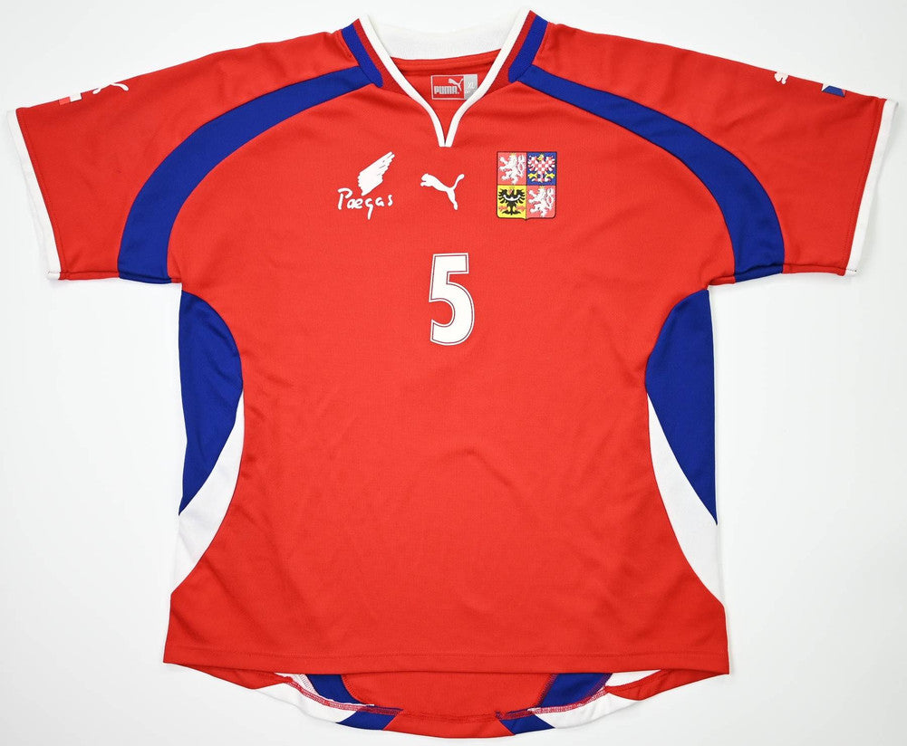 Maillot République Tchèque Domicile Puma 2000-02 Novotný vintage
