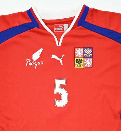 Maillot République Tchèque Domicile Puma 2000-02 Novotný vintage
