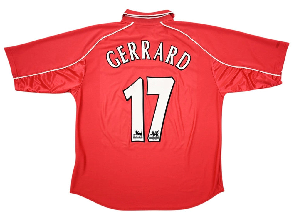 Maillot Liverpool 2000-02 Reebok Domicile Gerrard vintage L