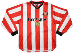 Maillot Sunderland Domicile Nike 2000-02 Vintage Manches Longues