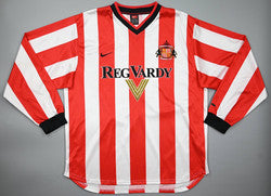 Maillot Sunderland Domicile Nike 2000-02 Vintage Manches Longues