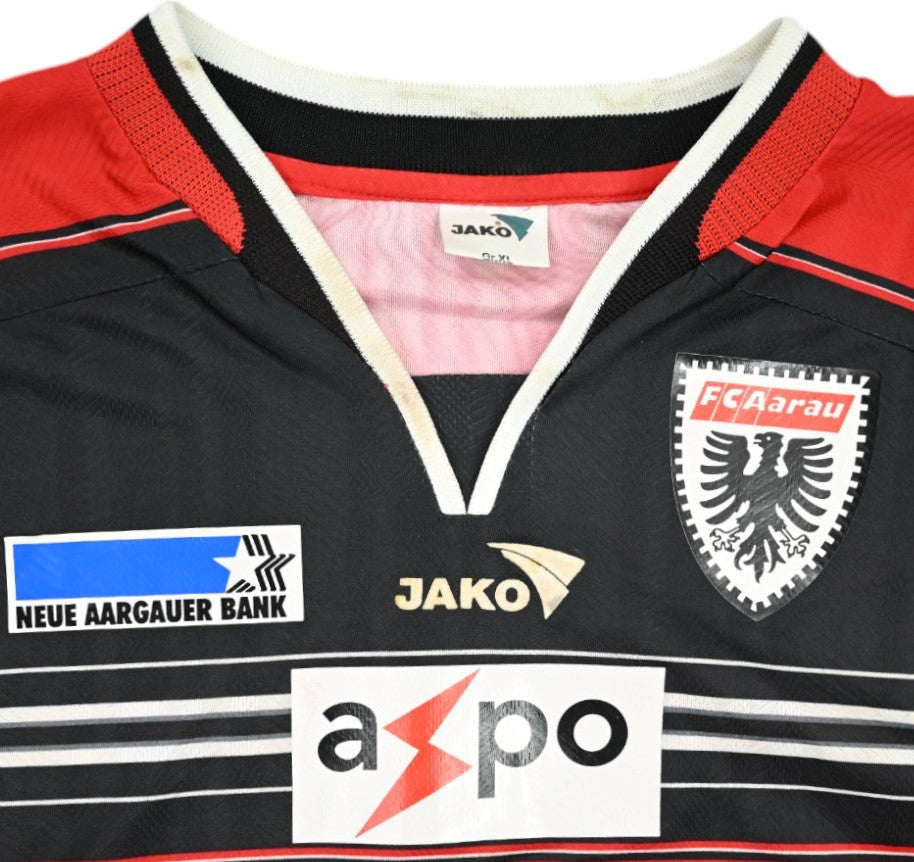 Maillot FC Aarau 2001-02 Extérieur Jako Wojciechowski Match Issue