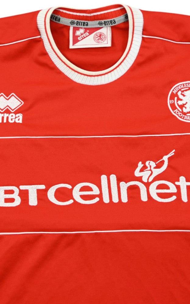 Maillot Middlesbrough 2001-02 Domicile Errea BTCELLNET vintage XXL