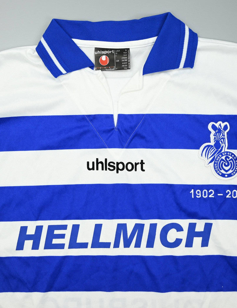 Maillot MSV Duisburg 2001-02 Domicile Uhlsport vintage S