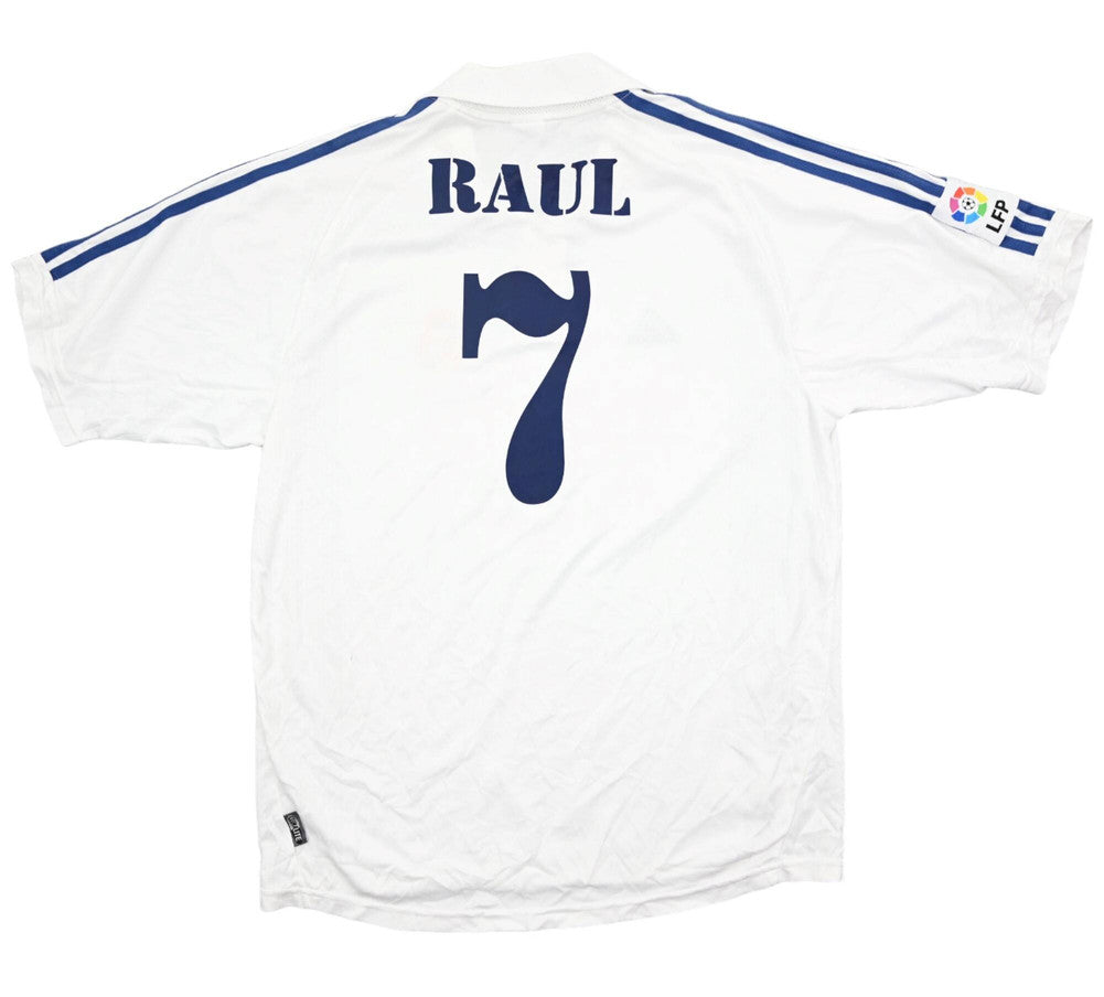 Maillot Real Madrid 2001-02 Adidas Raúl Domicile Vintage L
